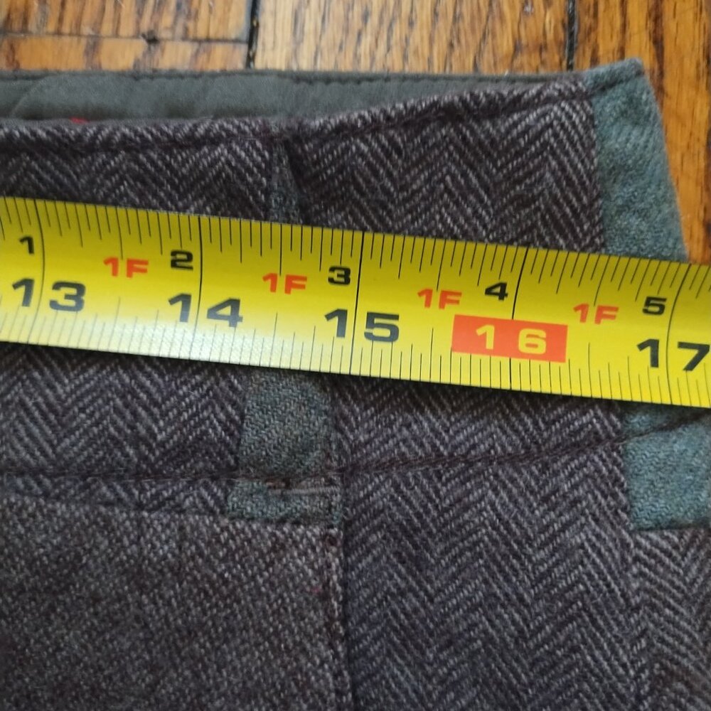 American Eagle Brown  Plaid Mini Skirt 10 Preppy Schoolgirl Dark Academia Y2K - Picture 12 of 16
